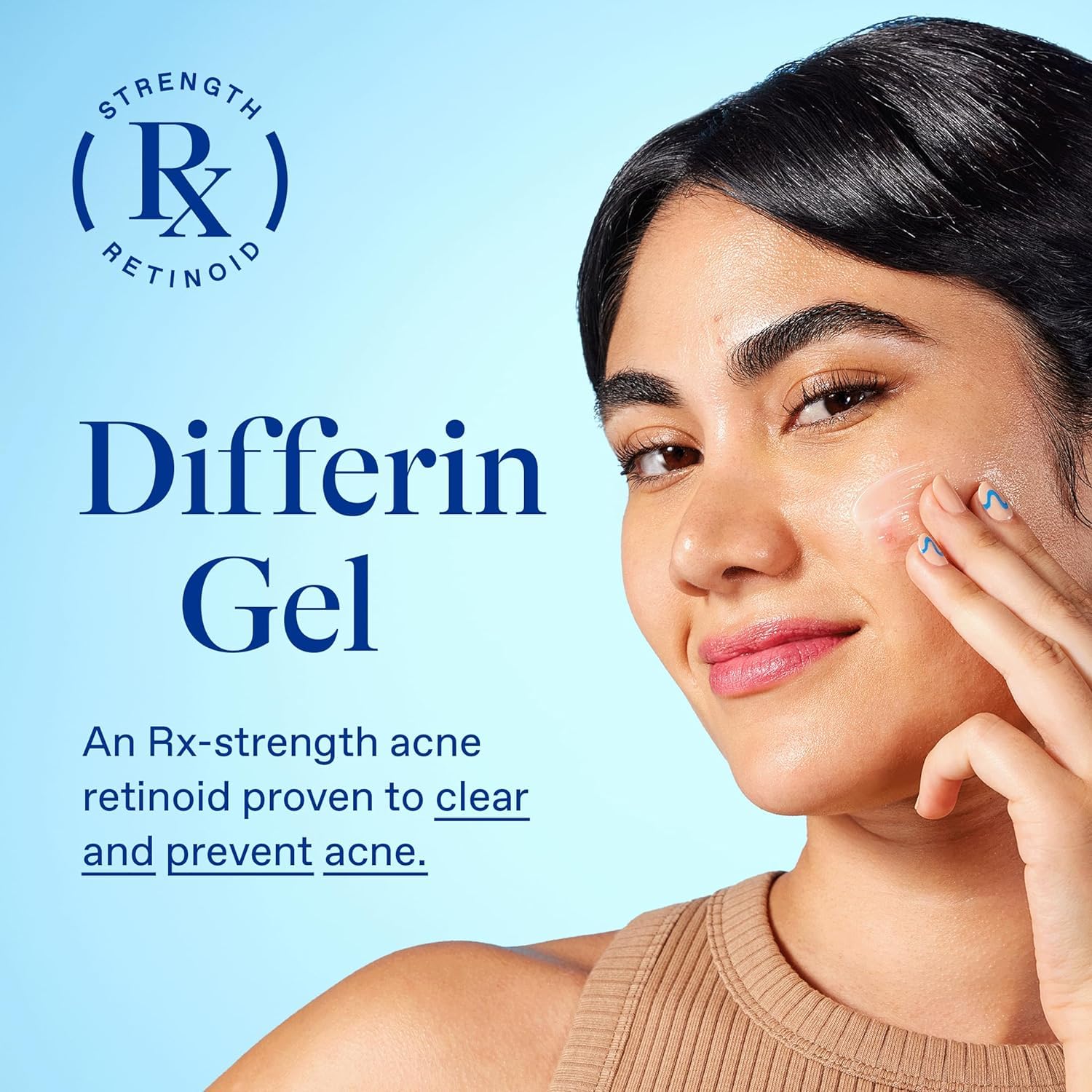 Differin packaging emphasizes oil-free, fragrance-free formula for comfortable use.