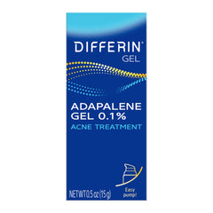 Differin acne treatment gel pump for easy daily application.