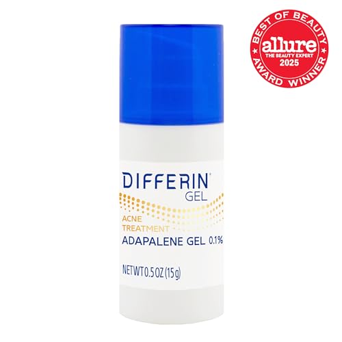 Differin adapalene 0.1 percent close-up showing gel texture for clear pores.