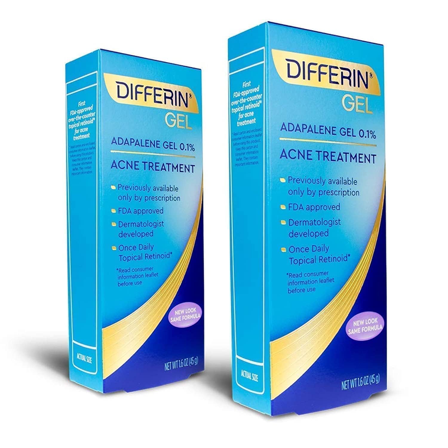 Differin Adapalene Gel 0.1% tube closeup for targeted acne care
