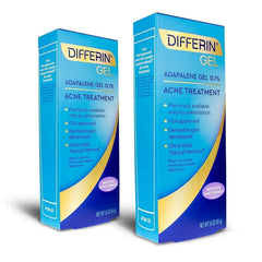Differin Adapalene Gel 0.1% tube closeup for targeted acne care
