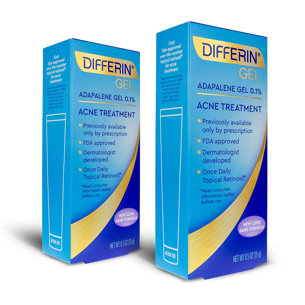 Differin Adapalene Gel bottle pour for consistent nightly acne care at home