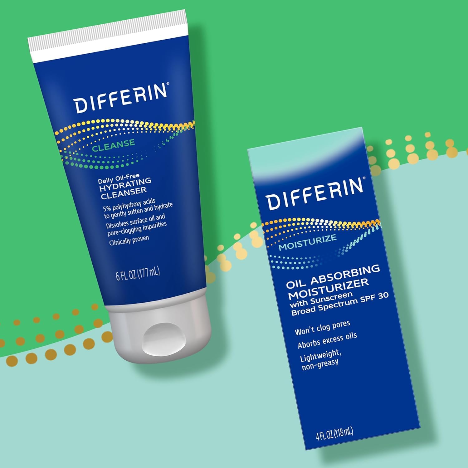 Differin ingredients-pha close-up highlights gentle exfoliation and hydration.
