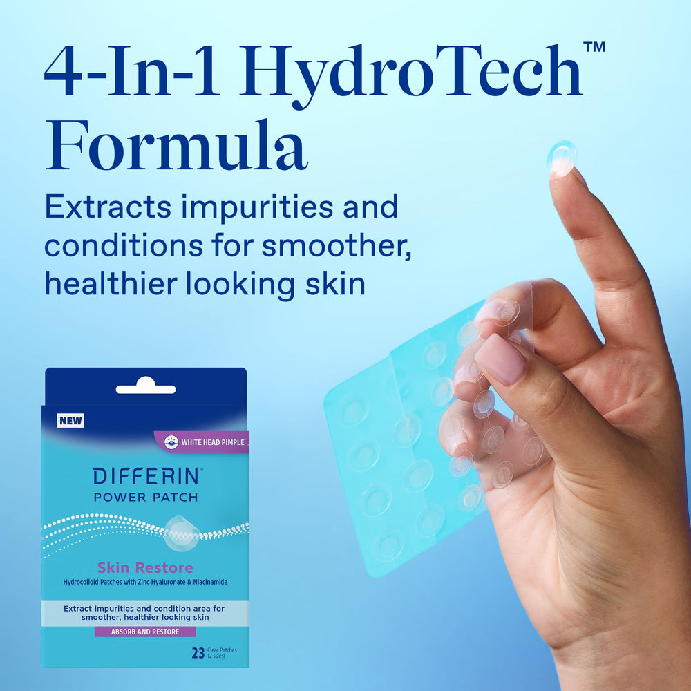 Differin Complete Acne Kit box back showing contents and usage guidance