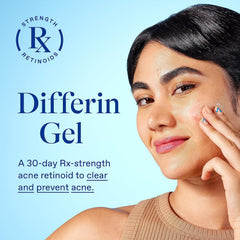 Differin daily deep cleanser 5% benzoyl peroxide bottle for pore cleansing.
