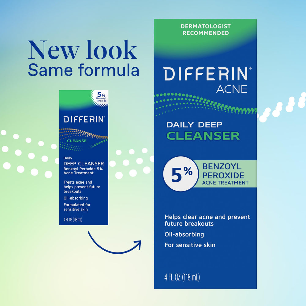 Differin acne wash lather close-up showing oil absorption and gentle moisturization
