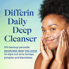 Differin Daily Deep Cleanser product packaging with label and pump