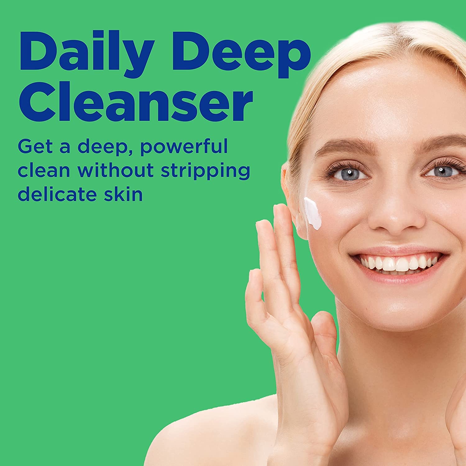 Foaming lather form of Differin Face Wash ready for cleansing.