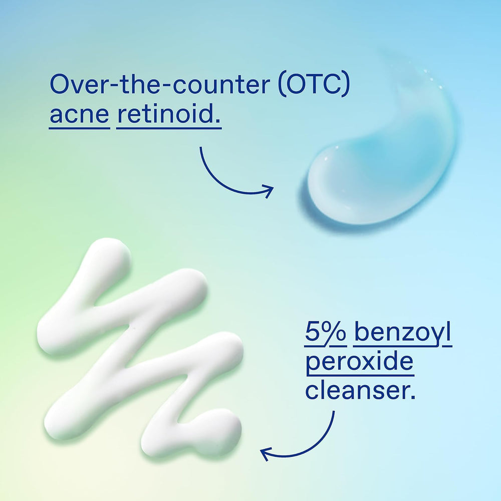 Differin face wash close-up showing oil absorption and gentle cleansing.