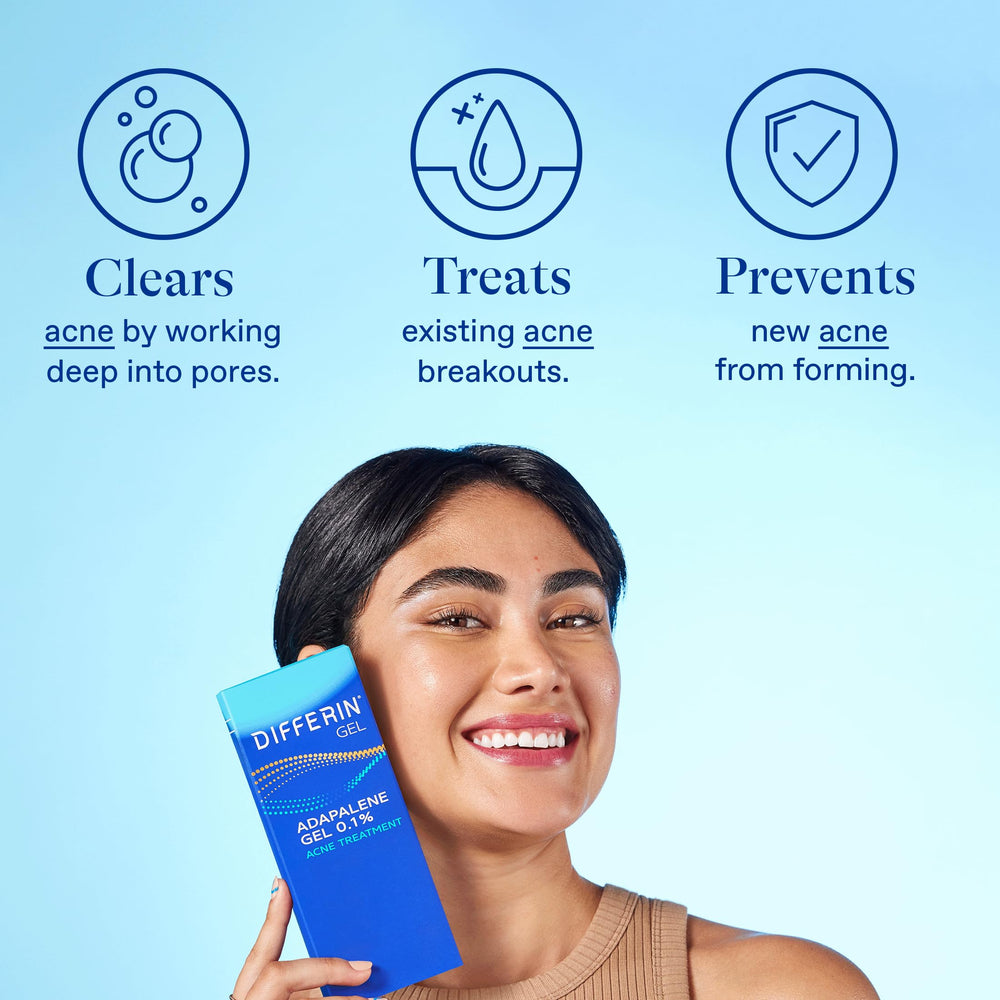 Differin Gel pump-dispense enables quick, controlled daily application.