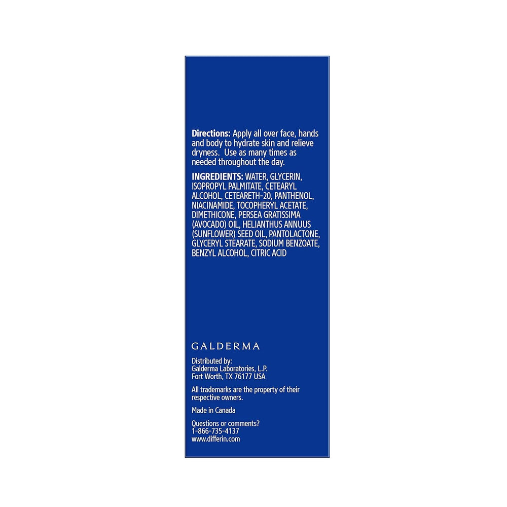 Differin moisturizer ingredients label invites quick product familiarity.