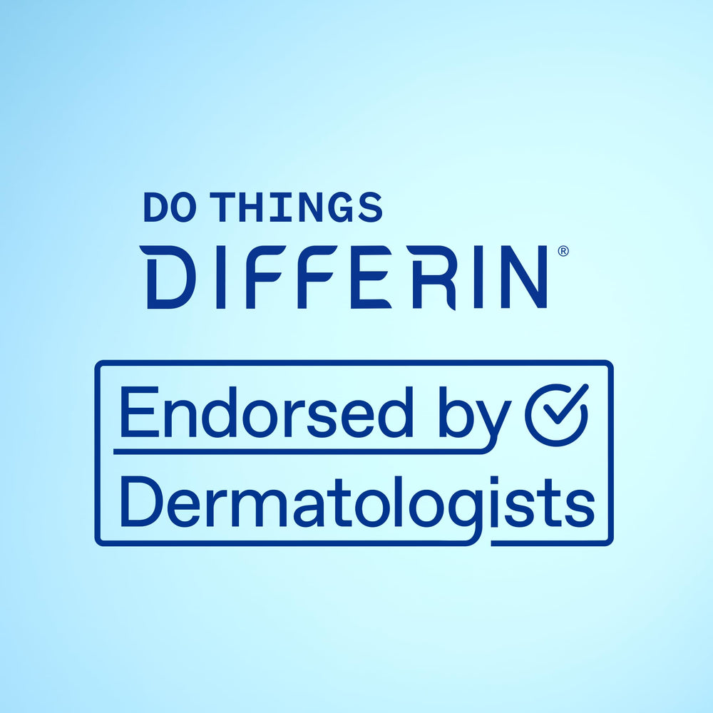 Differin skin tone improvement close-up showing smoother complexion.