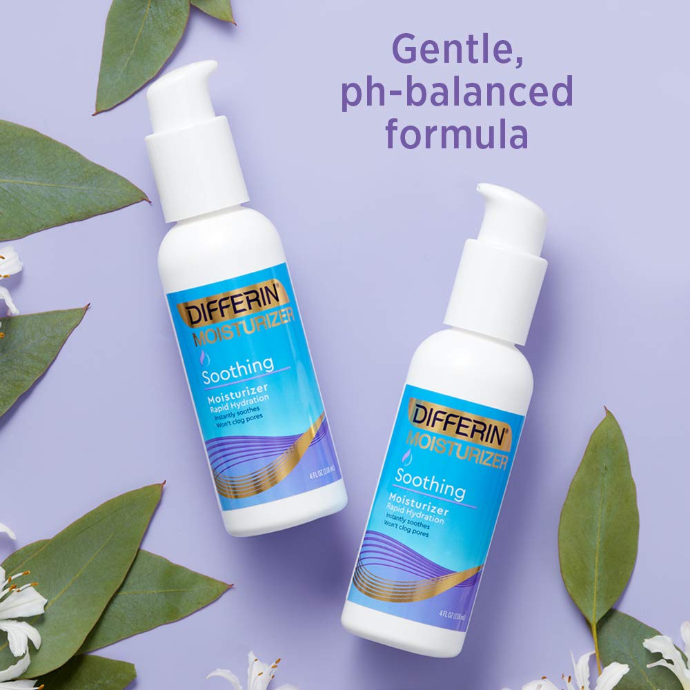 Differin packaging highlights fragrance-free, gentle skincare.