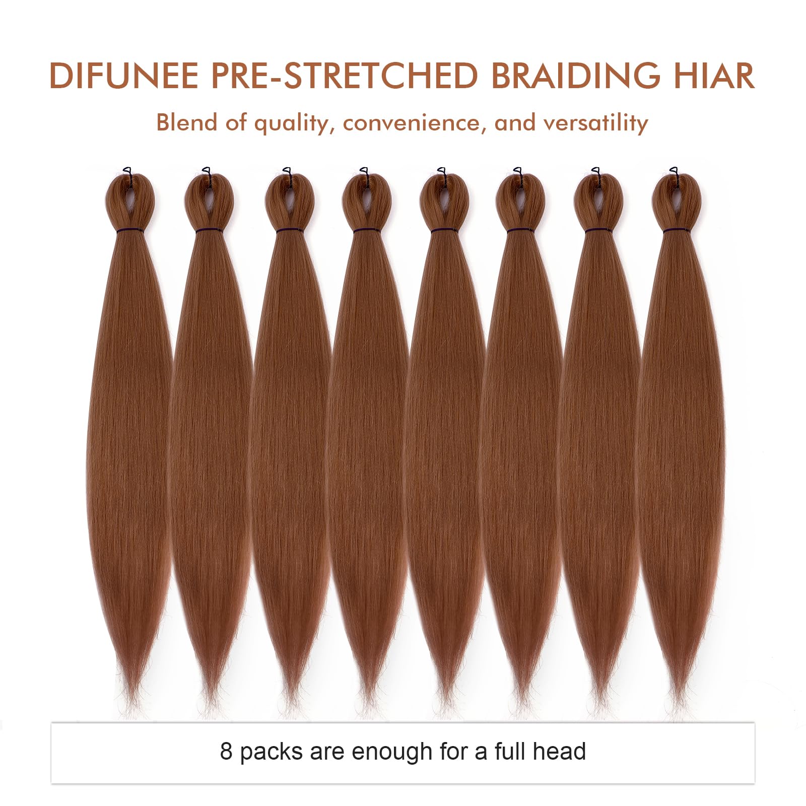 DIFUNEE pre-stretched braiding hair saves time during installation and braiding sessions.