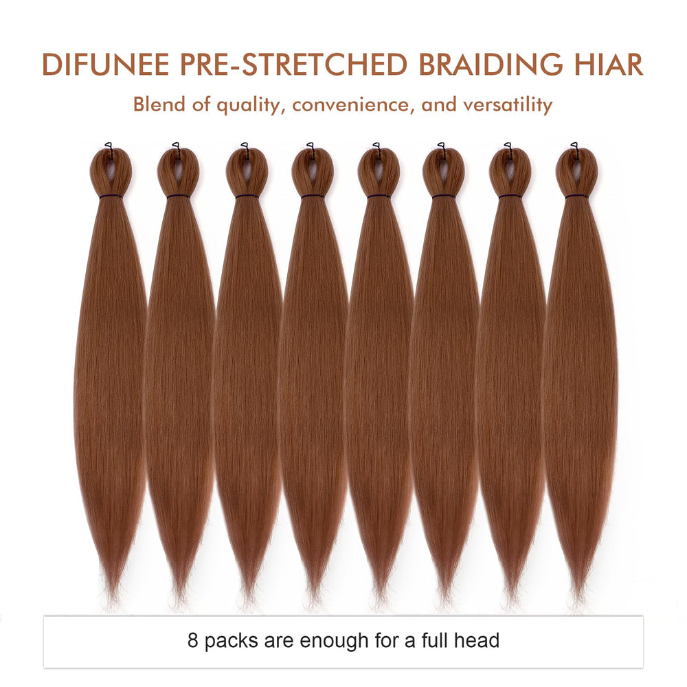 DIFUNEE pre-stretched braiding hair saves time during installation and braiding sessions.