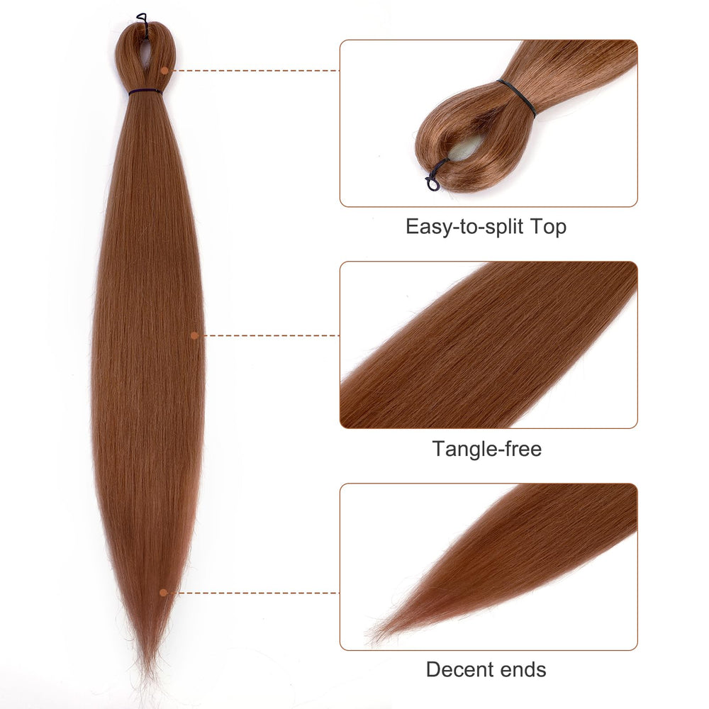 DIFUNEE long yaki texture braiding hair offers a natural look and comfortable wear.