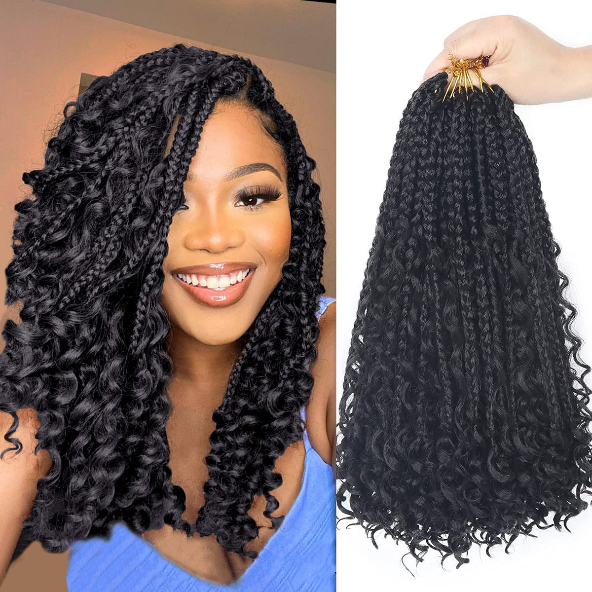 Diha Goddess Box Braids crochet hair pack for natural full-head look