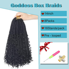 Diha Goddess Box Braids pre-looped style enables quick install
