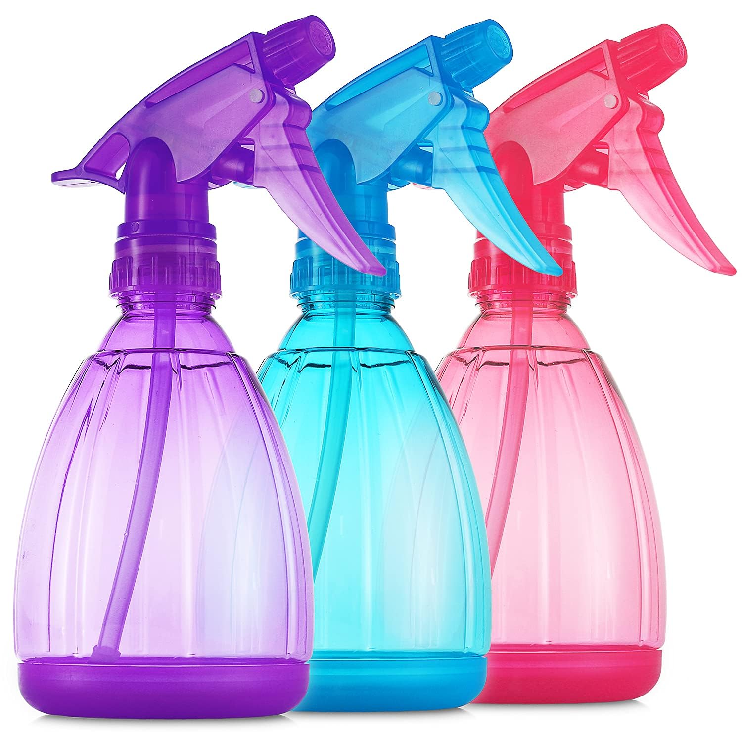 DilaBee 12oz spray bottles three-pack front view for easy organization and quick tasks.