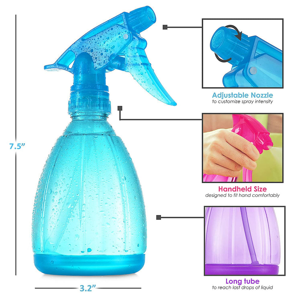 DilaBee blue bottle closeup highlights vibrant color and precise mist for cleaning.
