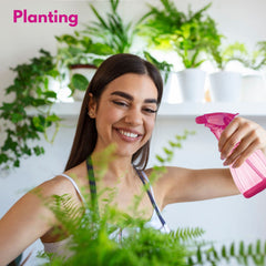 DilaBee pink bottle side view emphasizes ergonomic grip for easier handling.