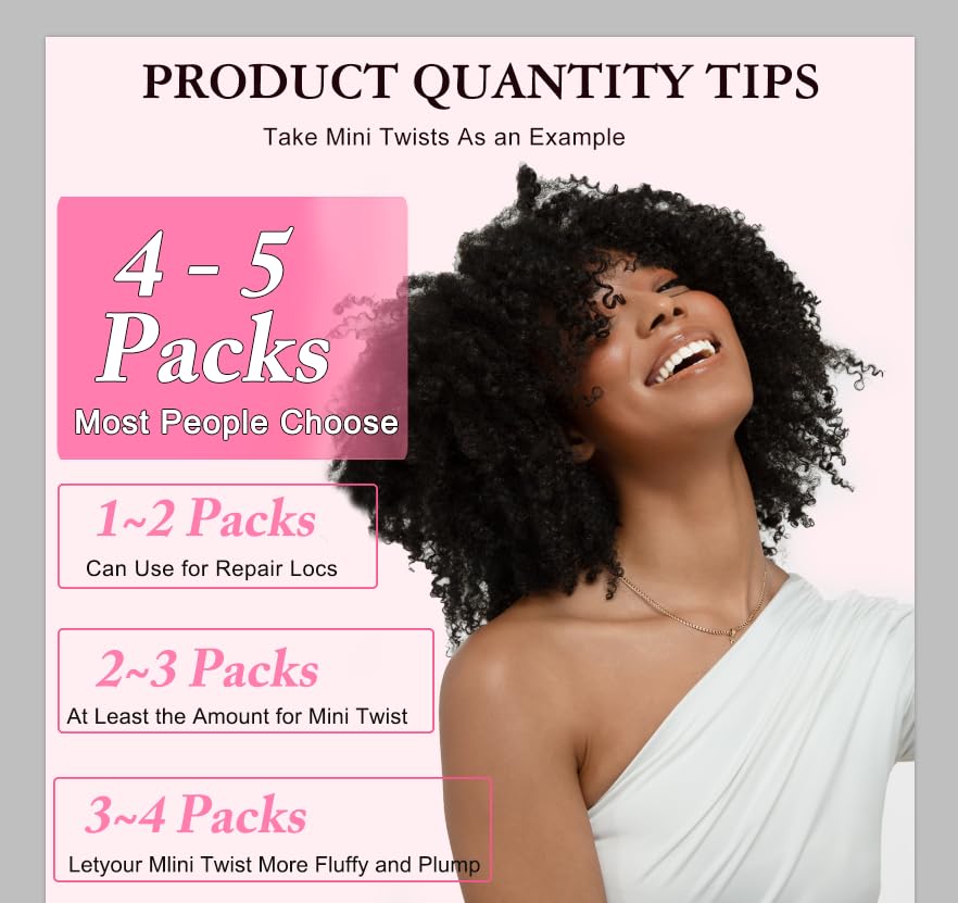 Dilekay Afro Kinkys Bulk Hair color options demonstrate styling versatility.