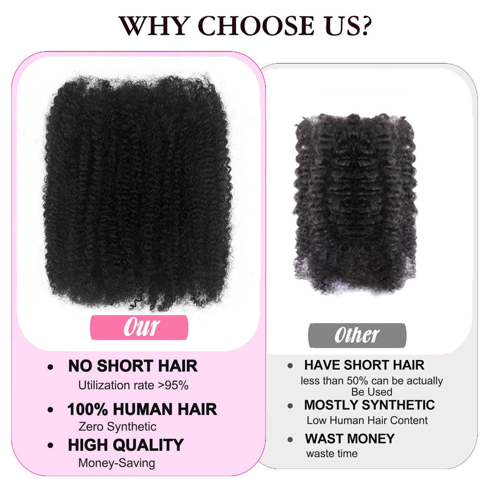 Dilekay Afro Kinkys Bulk Hair dreadlock extensions close-up shows texture.