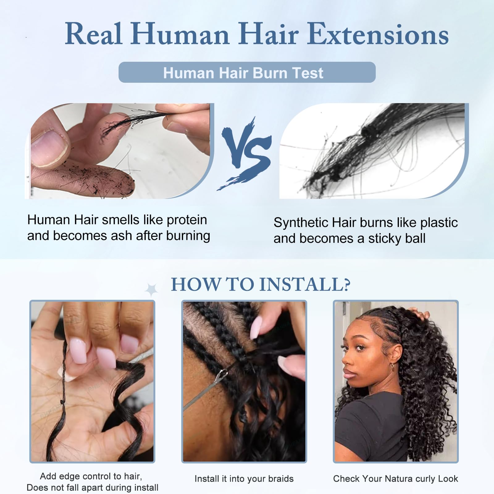 Dilekay 100% virgin human hair close-up signals premium quality and natural sheen.