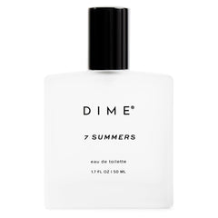 DIME Beauty 7 Summers bottle front view for daily wear and easy scent recognition.