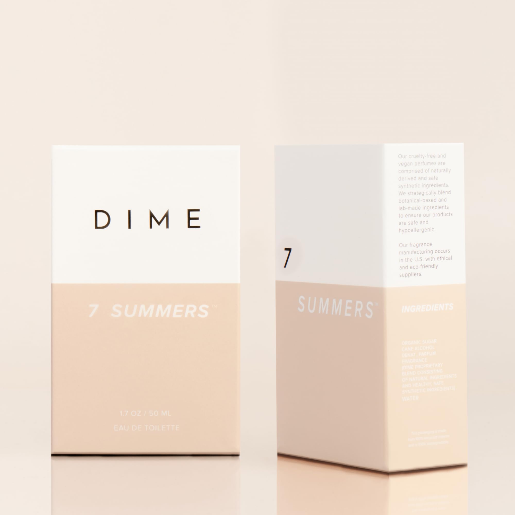 DIME Beauty 7 Summers floral-notes visual shows bergamot-pear glow for uplifting moments.