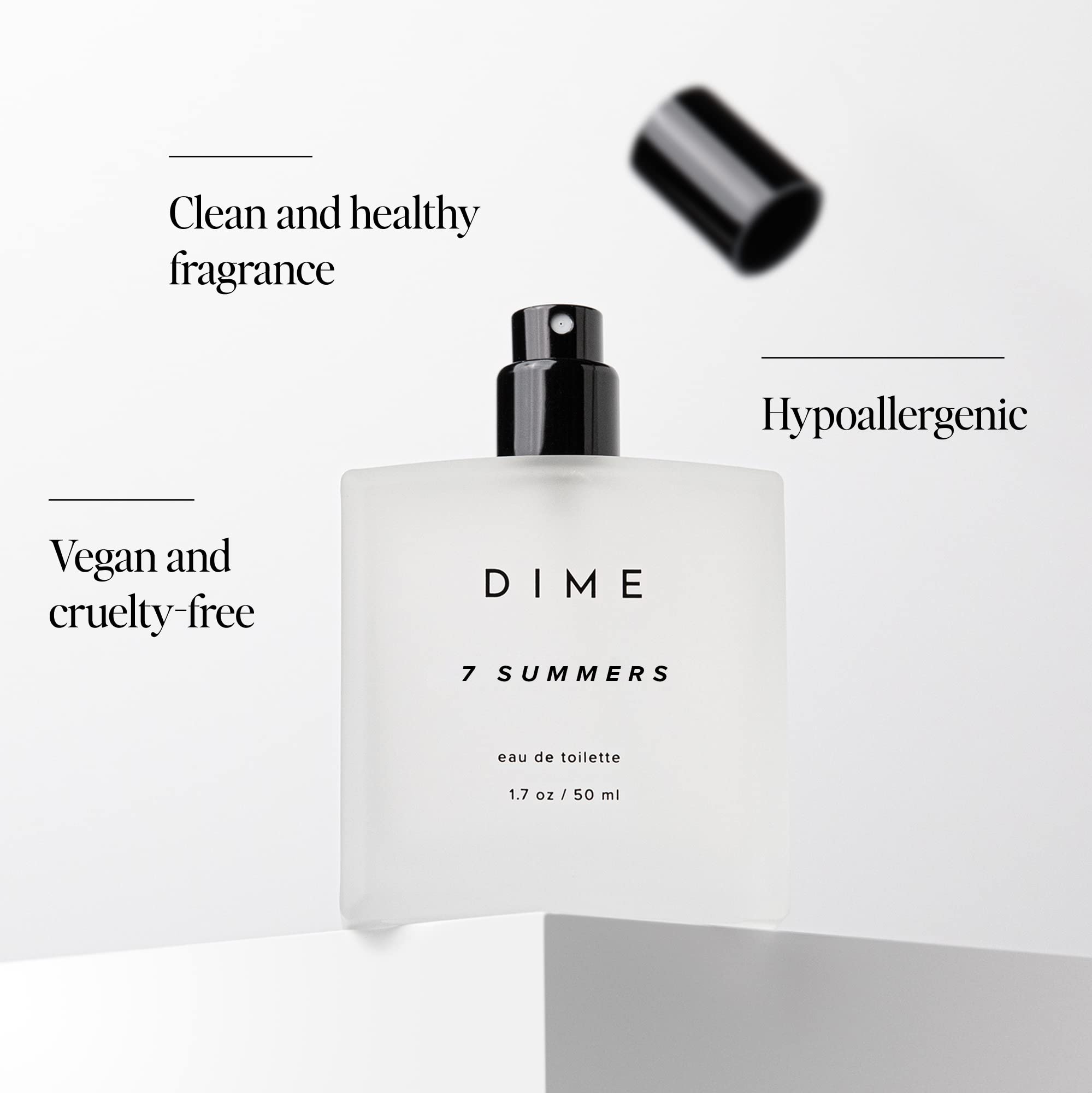 DIME Beauty 7 Summers lifestyle shot conveys light floral mood and confidence.