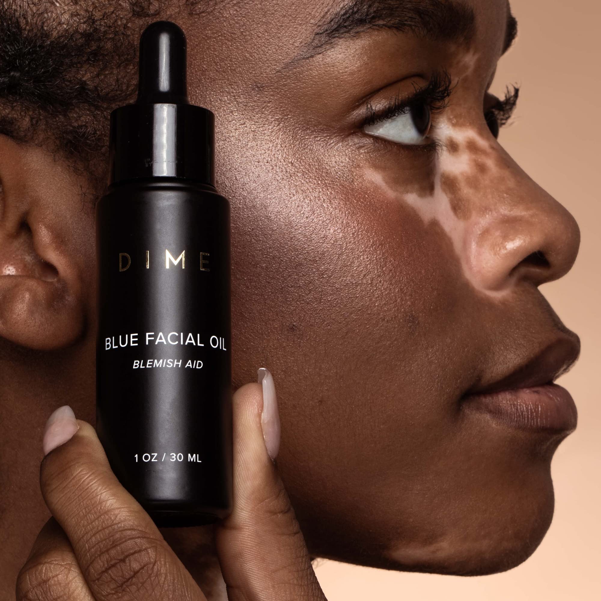 DIME Beauty Blue Facial Oil added to evening skincare routine for nourishment.