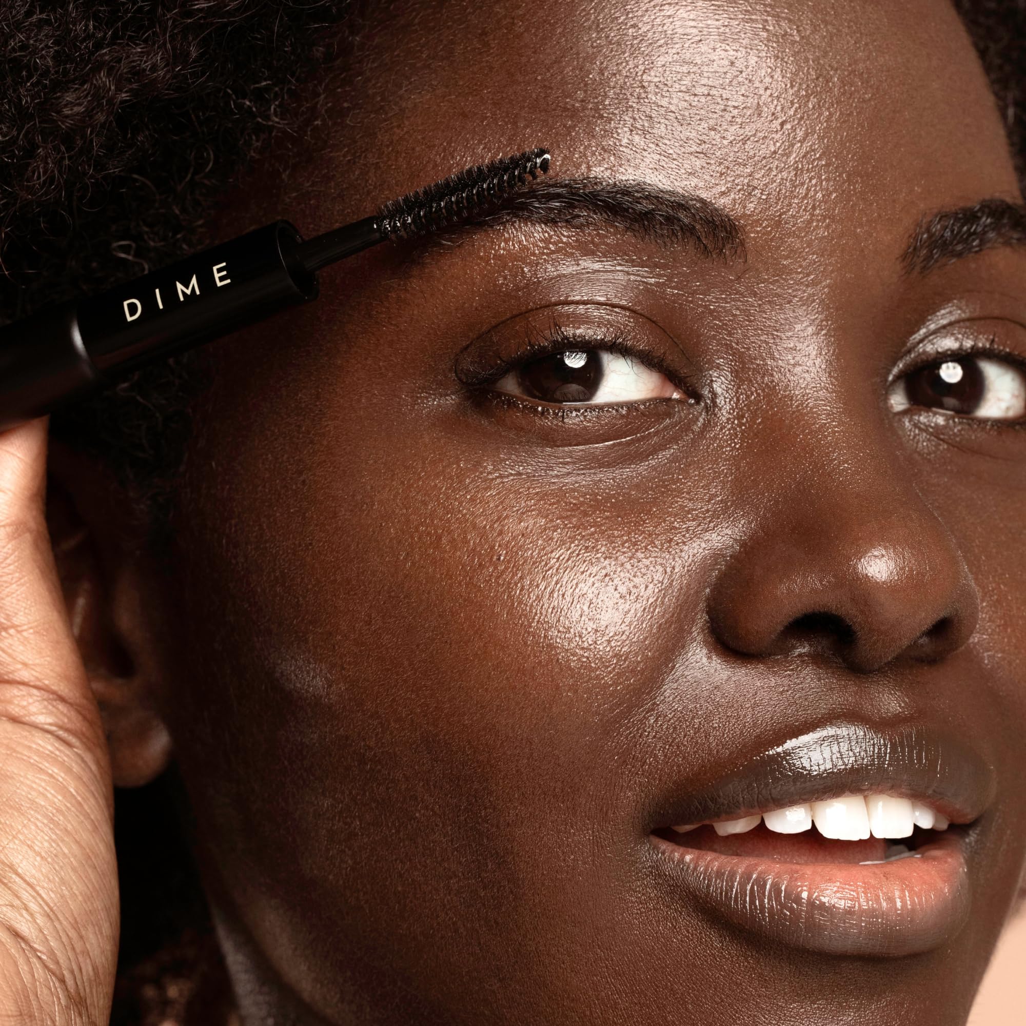 DIME brow gel application highlights morning use with SPF