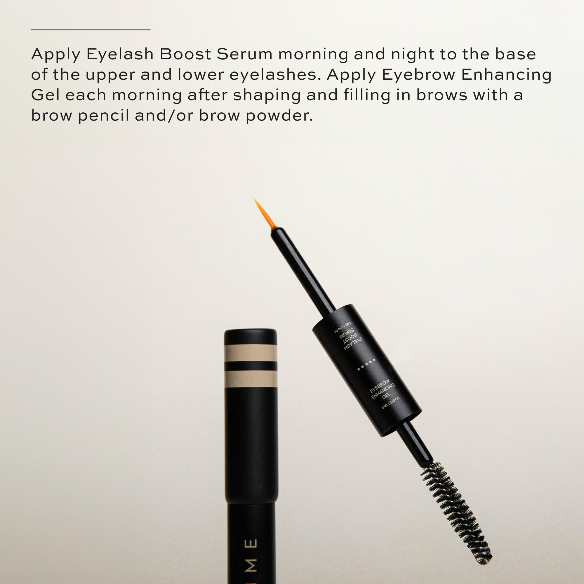 DIME lash serum application demonstrates base-to-tip use