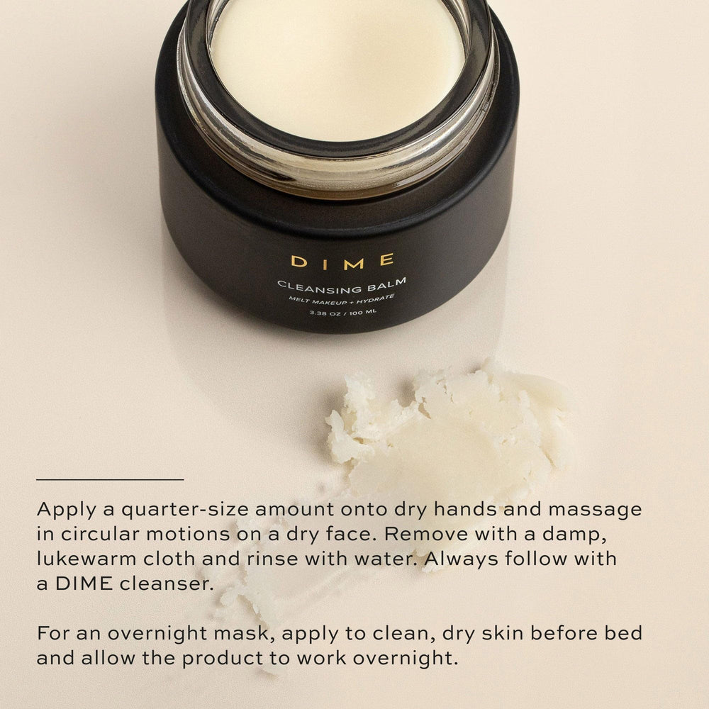 DIME Beauty Cleansing Balm squalane-shea-butter highlights nourishing skin barrier