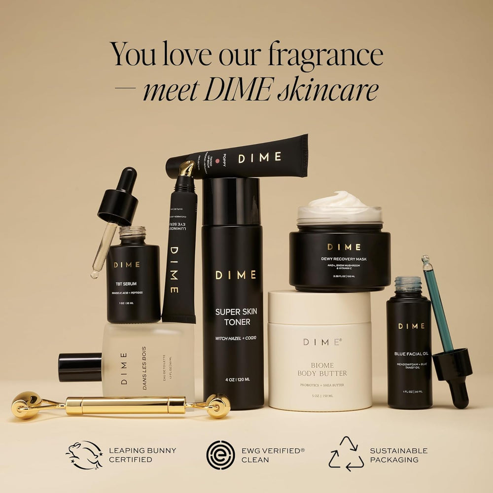DIME Beauty Core Memory travel perfume box display for gift-ready presentation.