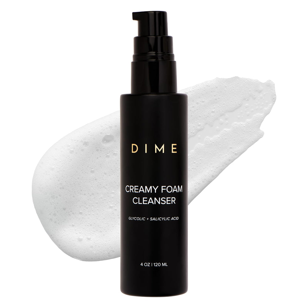 DIME Beauty Creamy Foam Cleanser packaging highlights sustainable design for daily use
