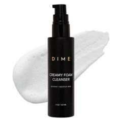 DIME Beauty Creamy Foam Cleanser packaging highlights sustainable design for daily use