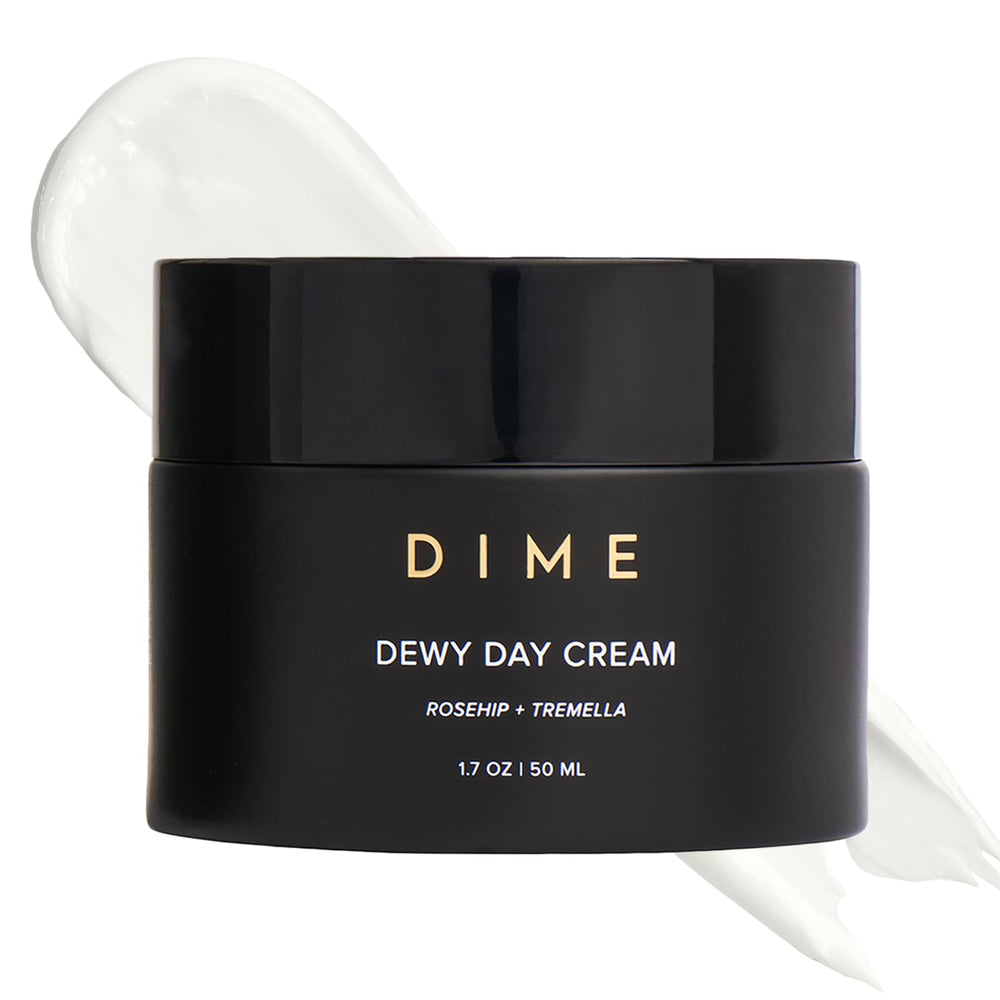 DIME Beauty Dewy Day Cream tube ready for a hydrating morning routine.
