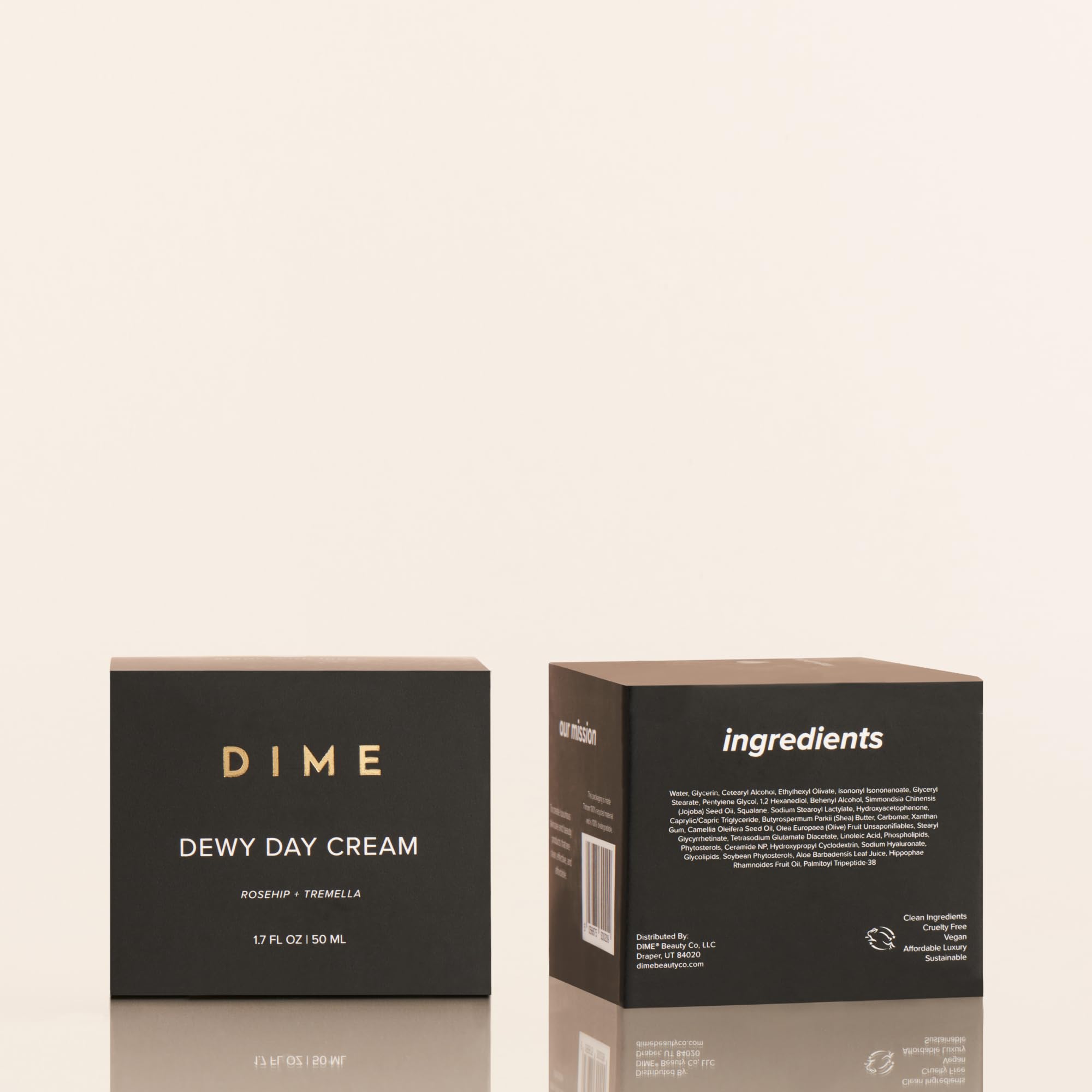 DIME Beauty Dewy Day Cream vegan cruelty-free label appeals to conscious shoppers.