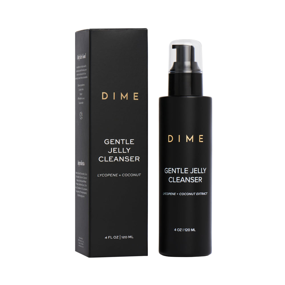 DIME Beauty Gentle Jelly Cleanser packaging showcases vegan formula for daily cleansing