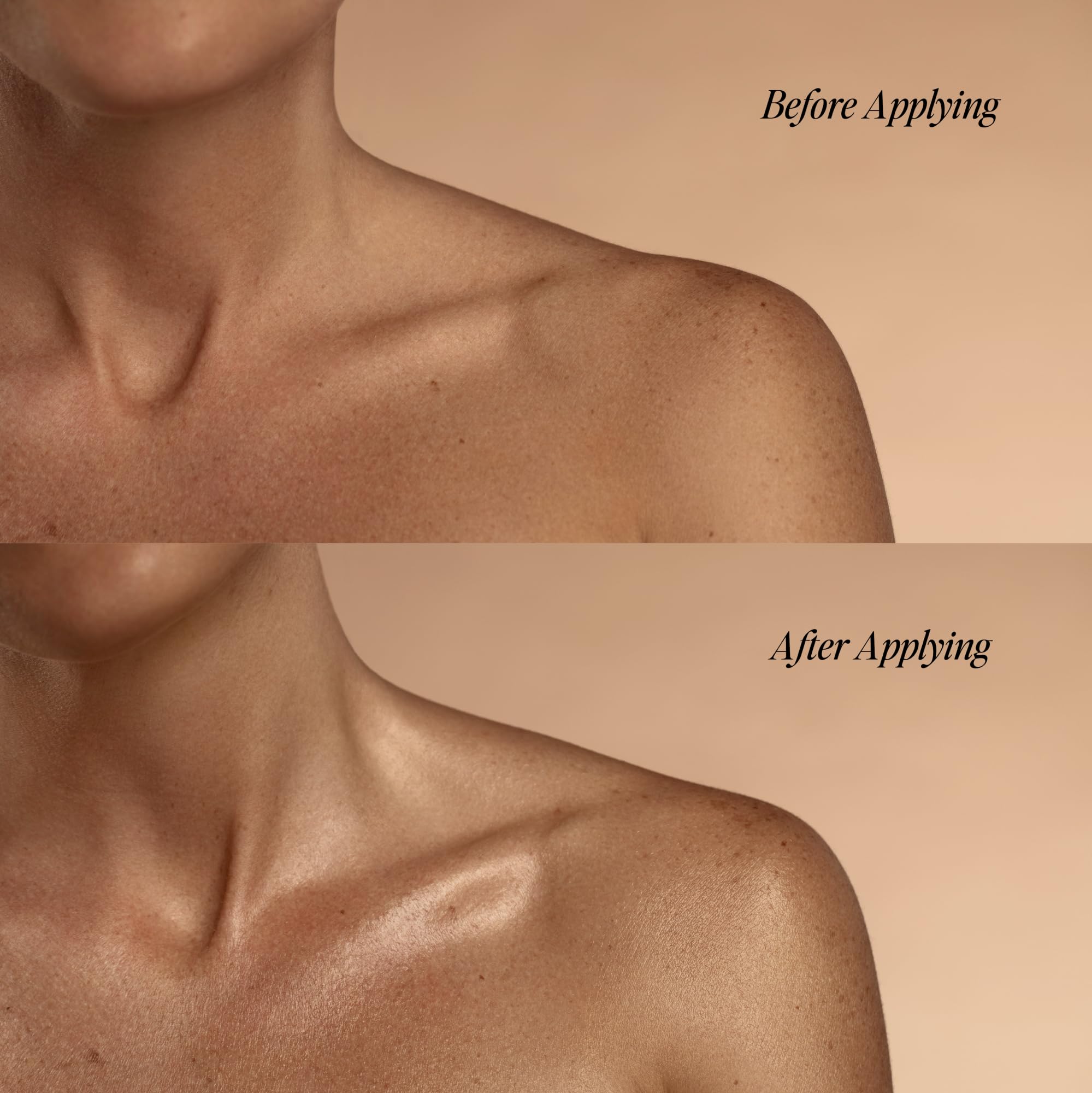 DIME Beauty Glaze after shower application on skin for smooth glow.