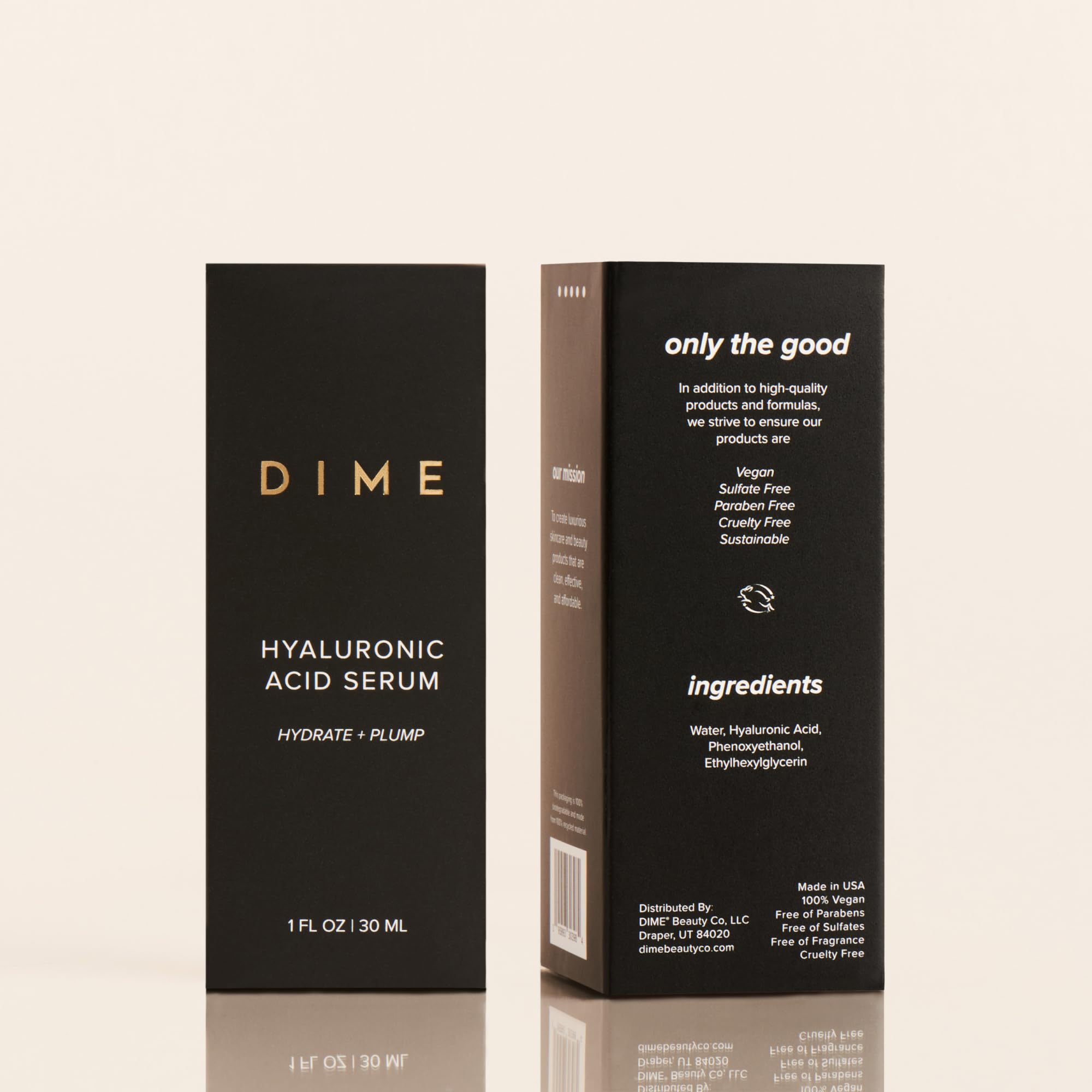 DIME Beauty Hyaluronic Acid Serum daily routine for morning and night