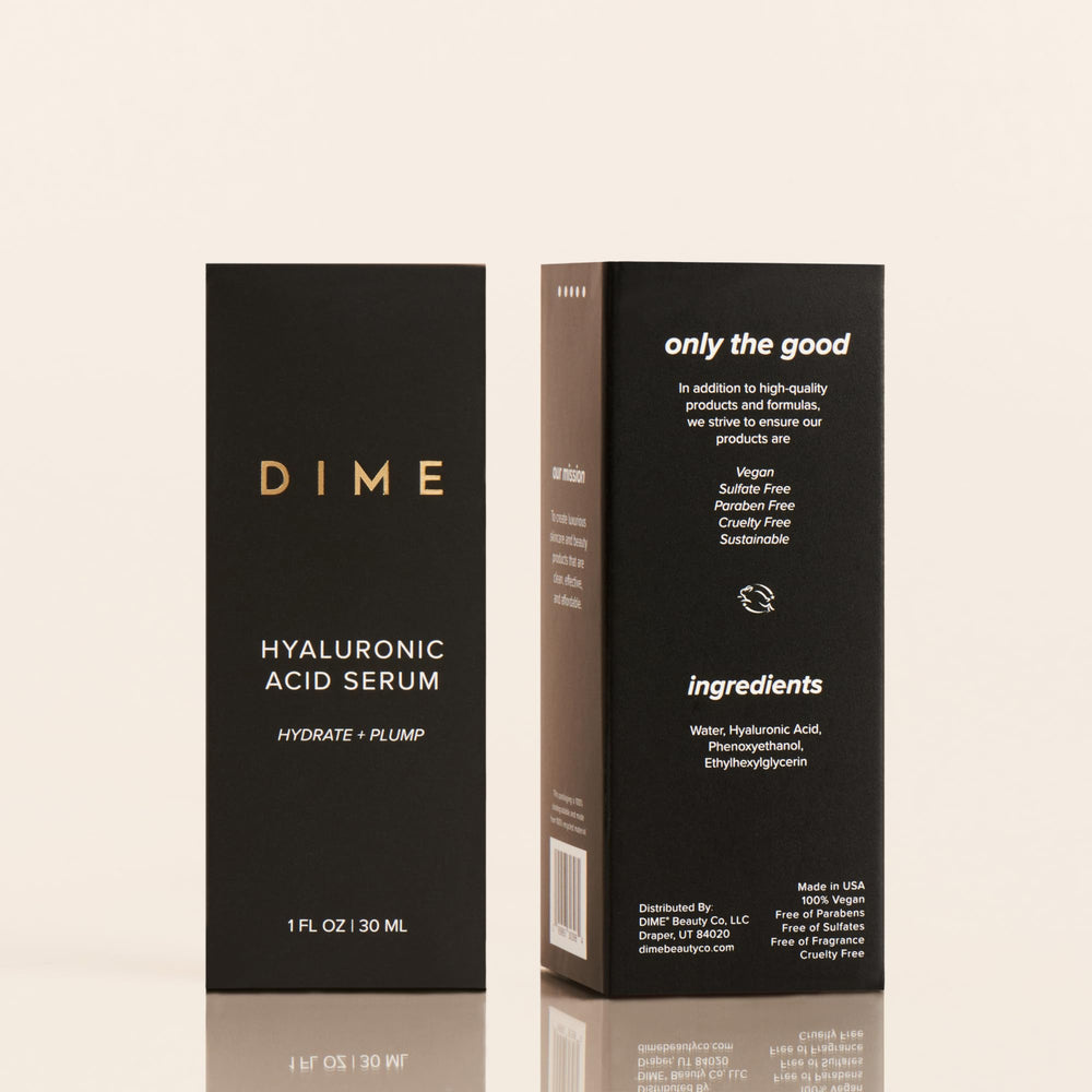 DIME Beauty Hyaluronic Acid Serum daily routine for morning and night