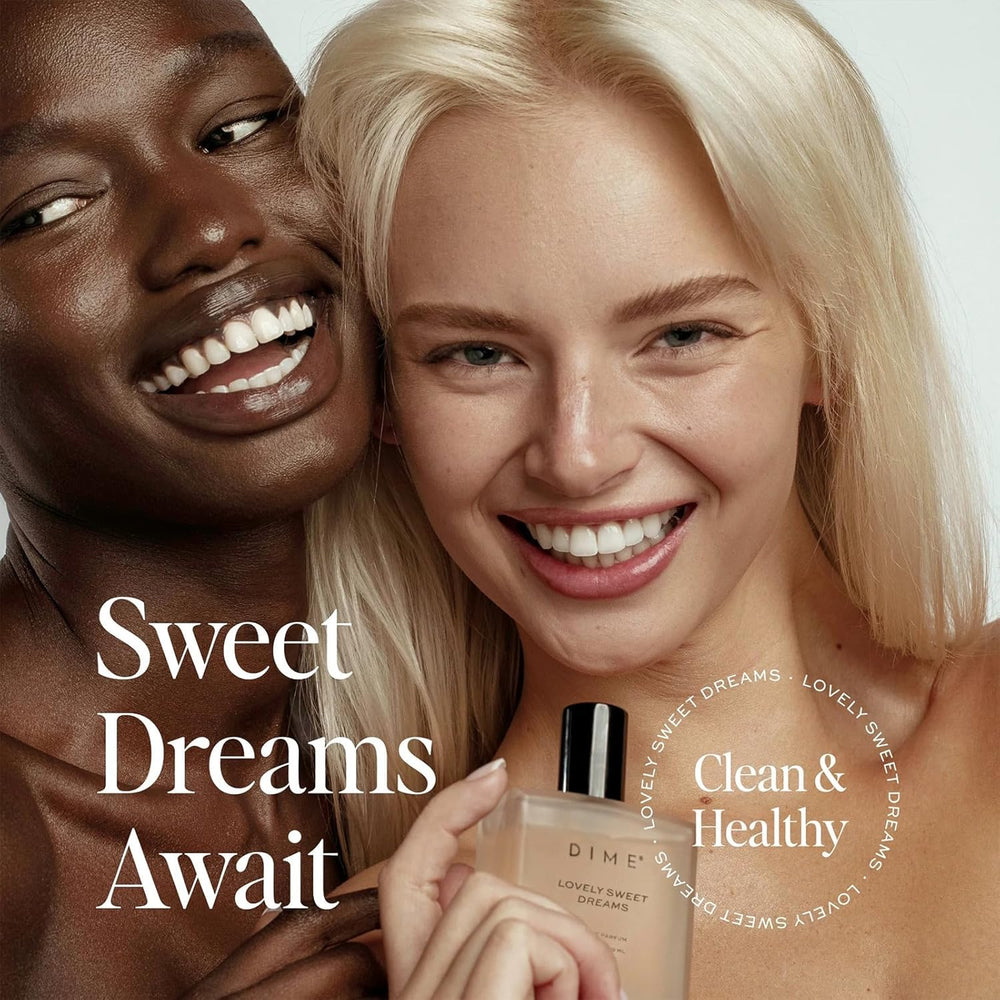 DIME Lovely Sweet Dreams packaging image highlights clean vegan design and sustainable packaging