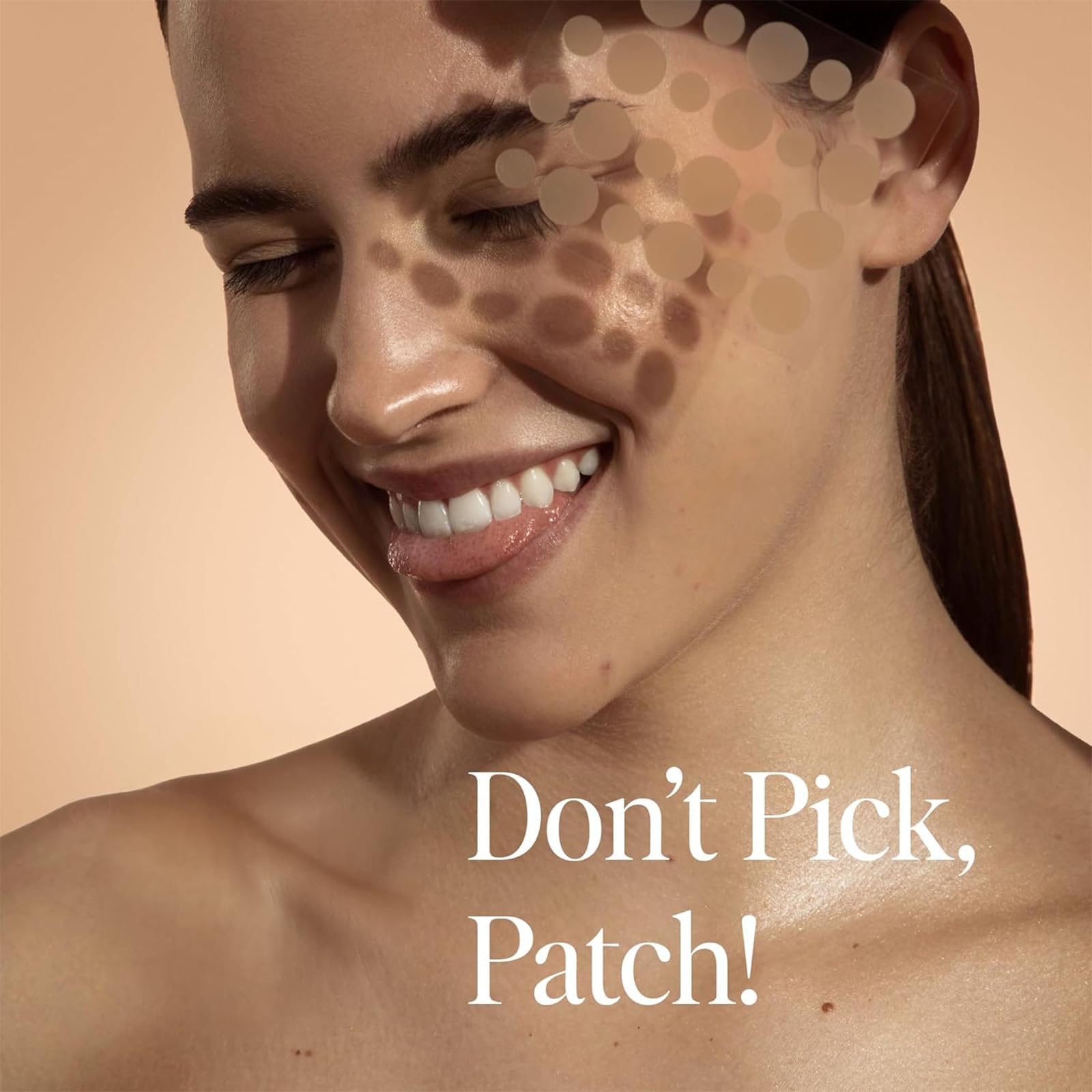 DIME Power Patch shown during night application for seamless blemish coverage.