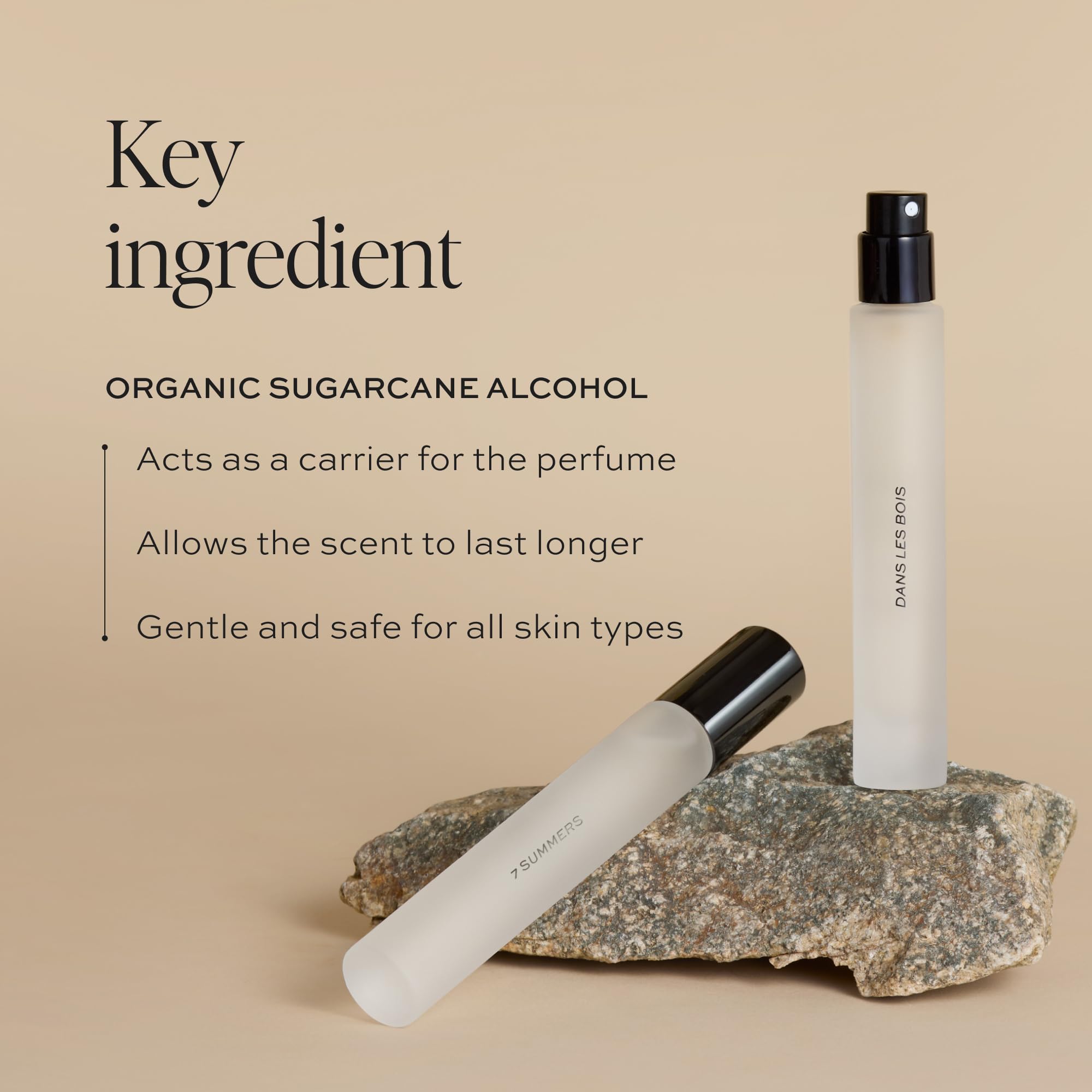 DIME Beauty Signature Duo uses organic sugarcane alcohol for a gentler fragrance base.