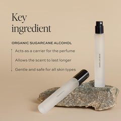 DIME Beauty Signature Duo uses organic sugarcane alcohol for a gentler fragrance base.