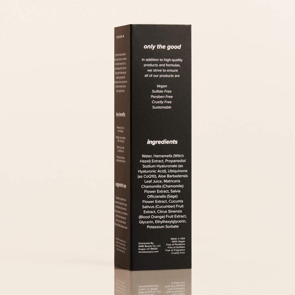 DIME Super Skin Toner bottle close-up illustrating a lightweight hydrating experience