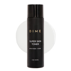 DIME Beauty Super Skin Toner bottle shows alcohol-free hydration benefiting pores